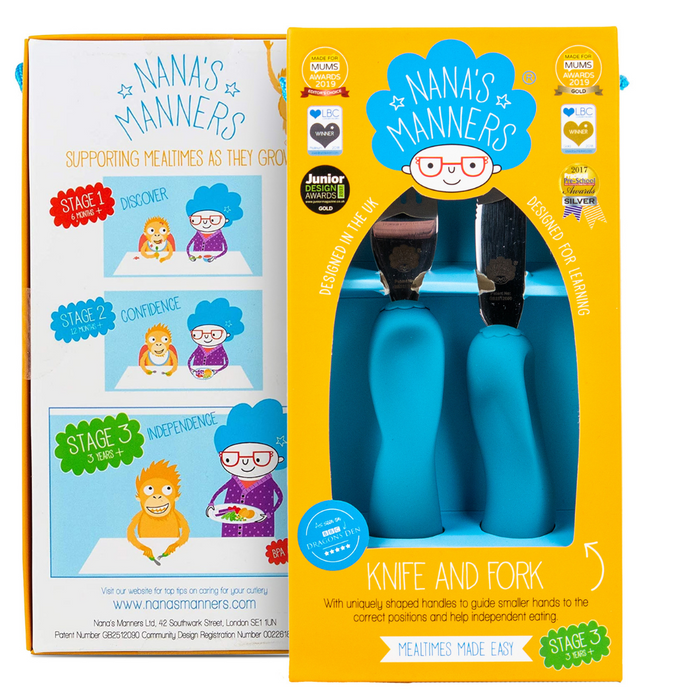 Sztućce dla dziecka TEAL nóż i widelec