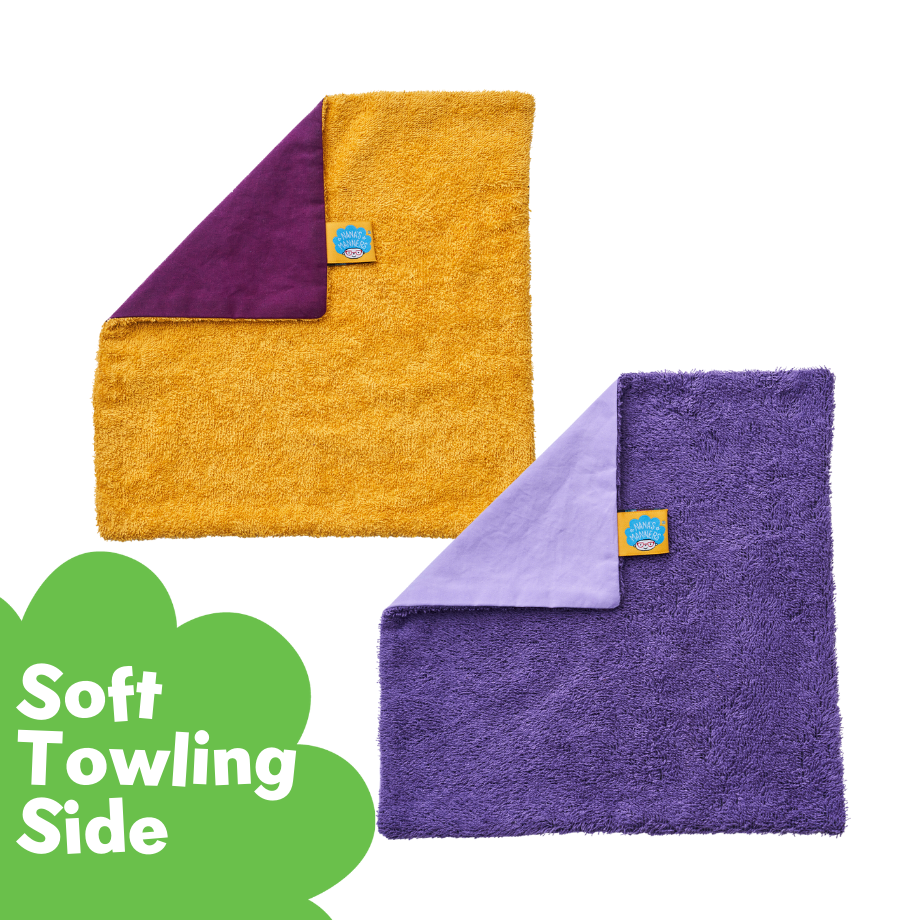 Reverse side for Wiping Face & Hands.