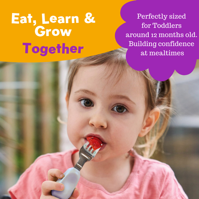 Pierwsze sztućce ETAP 2 dla dzieci 12 msc+ Grey