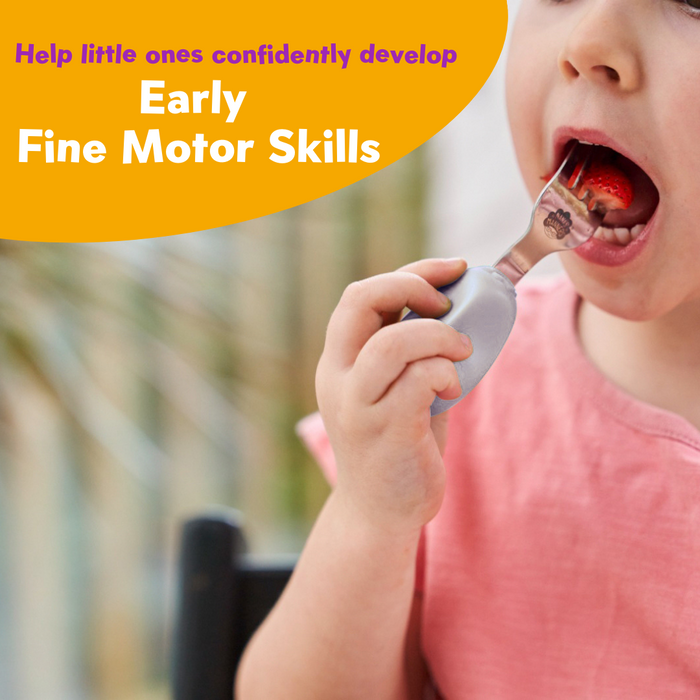 Pierwsze sztućce ETAP 2 dla dzieci 12 msc+ Grey