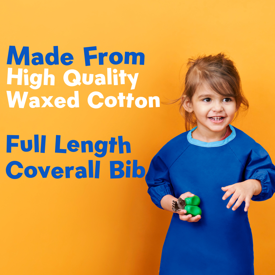 Full length Coverall Bib, for Mealtimes or Messy Play