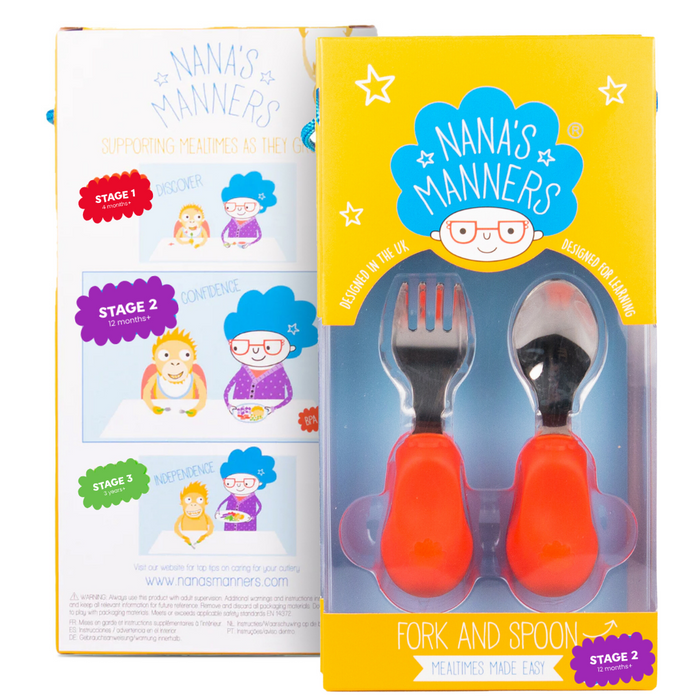 Couverts First STAGE 2 pour enfant 12 mois+ Orange