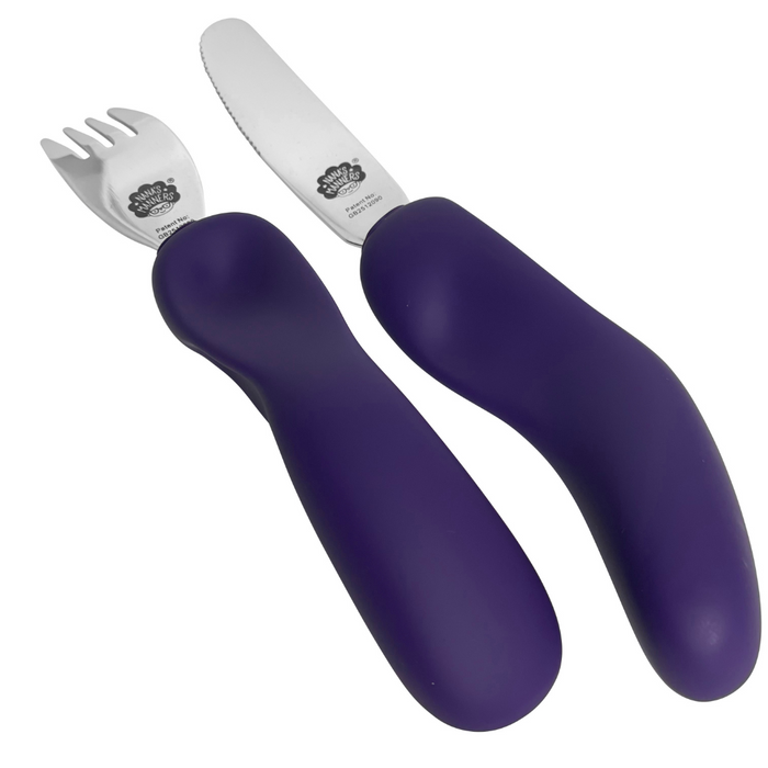 Sztućce dla dziecka PURPLE nóż i widelec