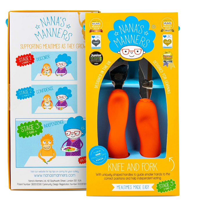 Sztućce dla dziecka ORANGE nóż i widelec